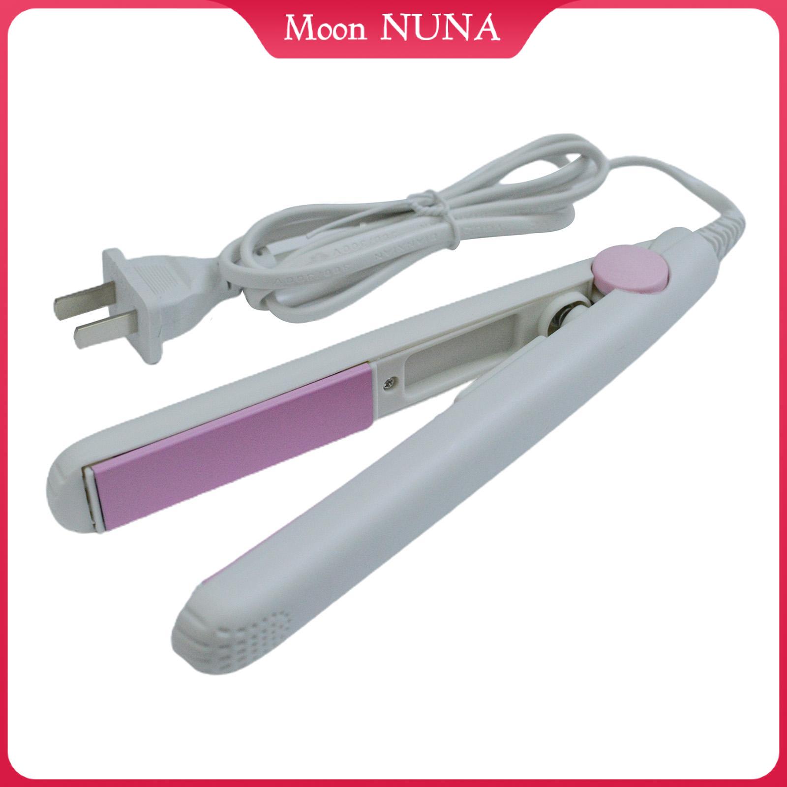 Moon NUNA 2020 Fashion Portable Mini Electric Hair Straightener Iron Hair Curler Styling Tools for Travel Home Salon EU Plug