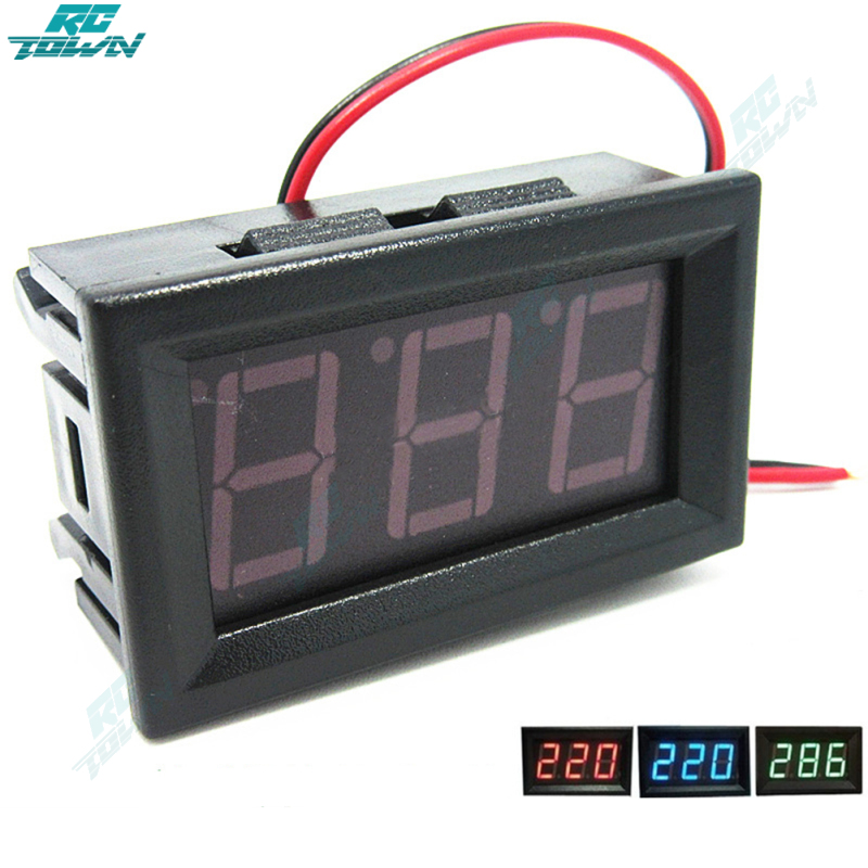 2024New!0.56 Inch 2-wire Voltage Meter Head LED Digital Voltmeter with Reverse Polarity Protection ราคา 21 บาท*ส่งฟรี