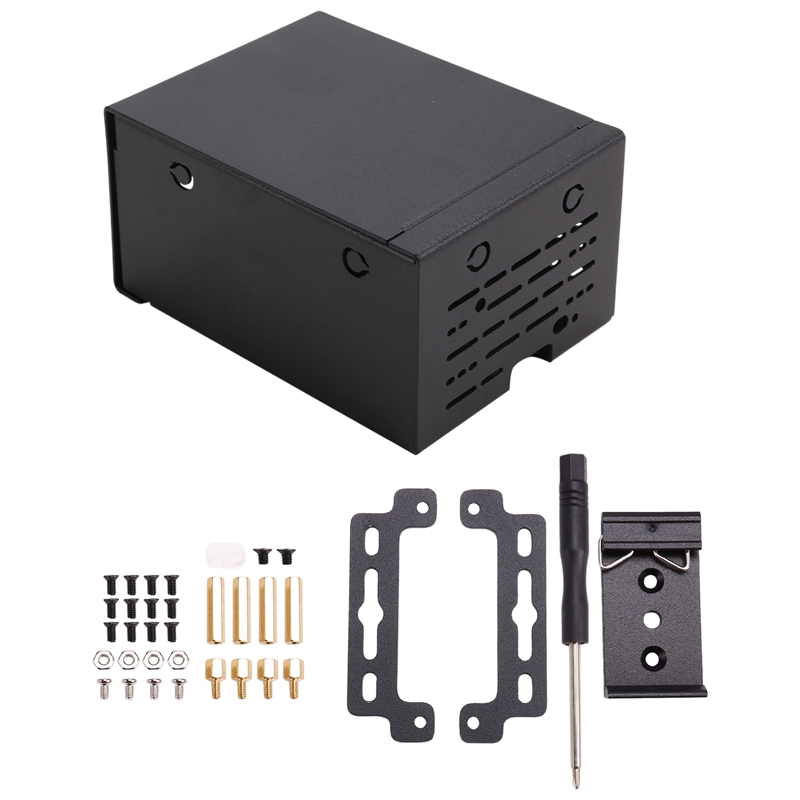 For 5 Industrial Grade Large Space Metal Case for Active Cooler PCle/PoE HAT