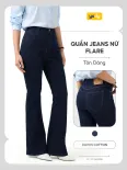 Quần Jeans Nữ Yody Dáng ống Flare dài nữ tính, tôn dáng TRA WCJE26A008