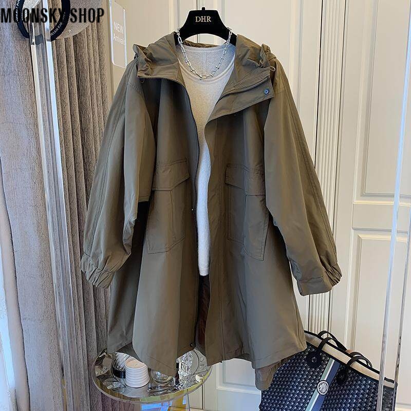 Winter Fashion Women's Coat New Casual Hooded Zipper Ladies Clothes  Cashmere Women Jacket Stitching Plaid Ladies Coats