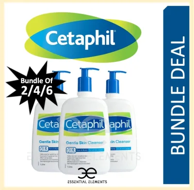 [BUNDLE DEAL] CETAPHIL Gentle Skin Cleanser 1000ml//1L Value Pack | Body cleanser For Sensitive Skin | Mild Wash