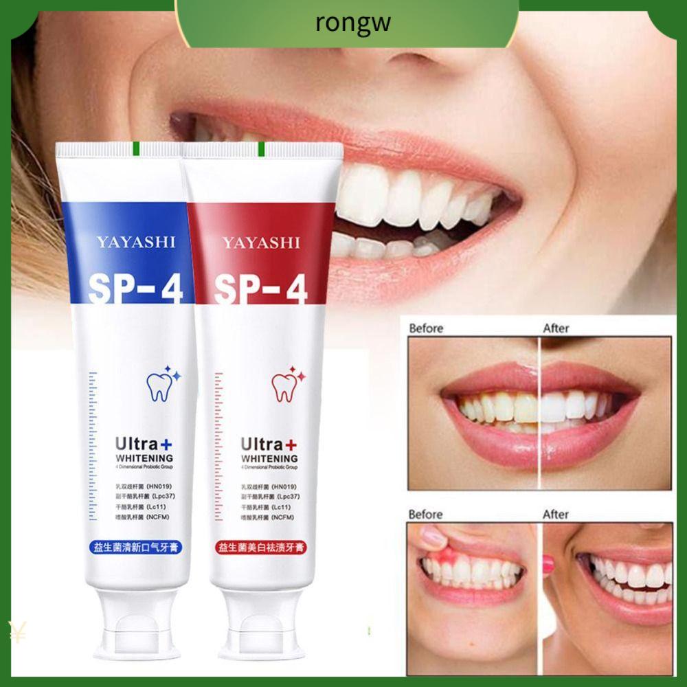 RONGW Tăng cường răng Loại bỏ mảng bám vết bẩn sâu Sửa chữa màu vàng Sửa chữa răng SP-4 Kem đánh răng Probiotic Làm sáng da Hơi thở tươi mát