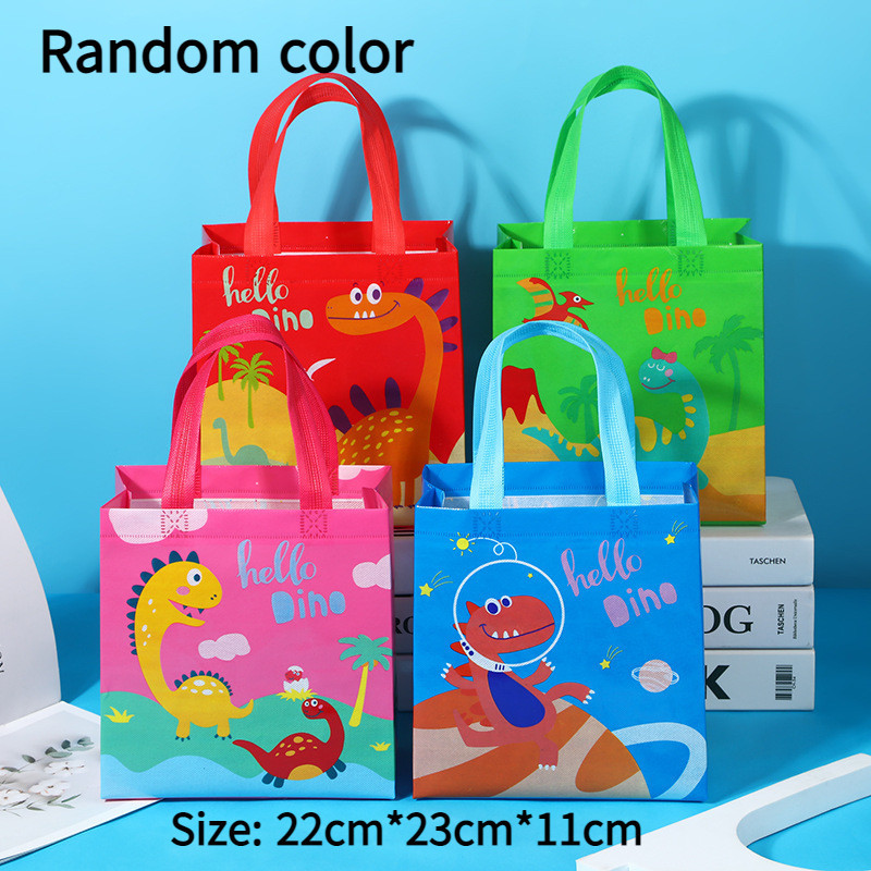 Specool® Gift Bag Kids Children Birthday Party Gift Packaging Bag Colorful Non-woven Cartoon Printed Gift Candy Tote Bag