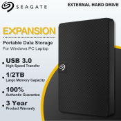Seagate 1TB/2TB External Hard Drive: Portable USB 3.0 Storage