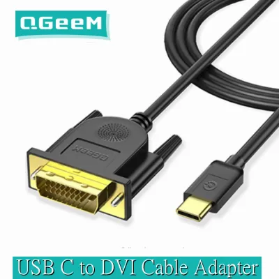QGeeM usb c To dvi cable type c to dvi adapter Thunderbolt Compatible for MacBook Pro 2016 2017,galaxy S8 Note8,huawei mate 10