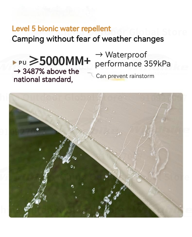 MOBI GARDEN Outdoor Camping Picnic Tent Anti-vinyl Canopy Rain Anti-ultraviolet 50+ Large-size Tunnel-type Oxford View D250 · v49