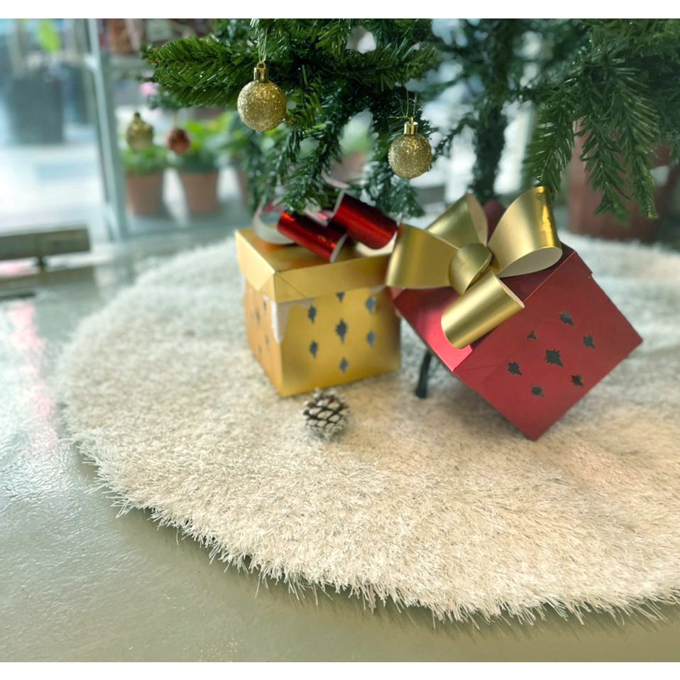 *CHRISTMAS SPECIAL* 35mm Round Shape Snow White Artificial Grass Fake Synthetic Karpet Rumput Tiruan 1Meter Harga  47 Ringgit*Penghantaran Percuma