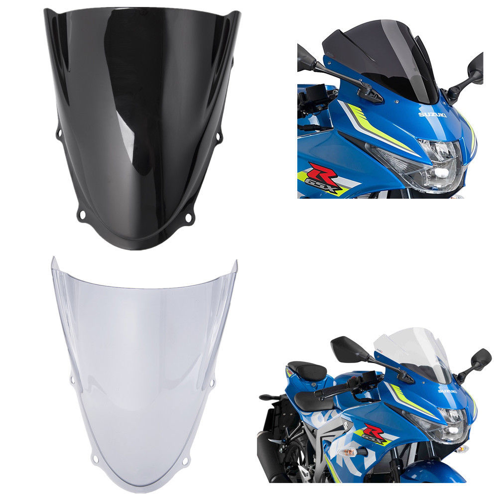 Đối với Suzuki gsxr125 gsxr 125 GSX-R125 2017-2018 ABS kính chắn gió xe máy kính chắn gió bóng đôi kính chắn gió màu đen rõ ràng