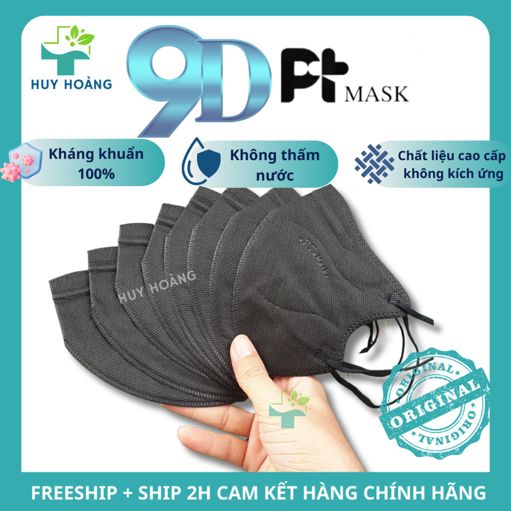 [Combo 500C] Khẩu trang 9D Mask Phương Tuyến  khẩu trang PT Mask chống nắng tia uv và lọc bụi mịn