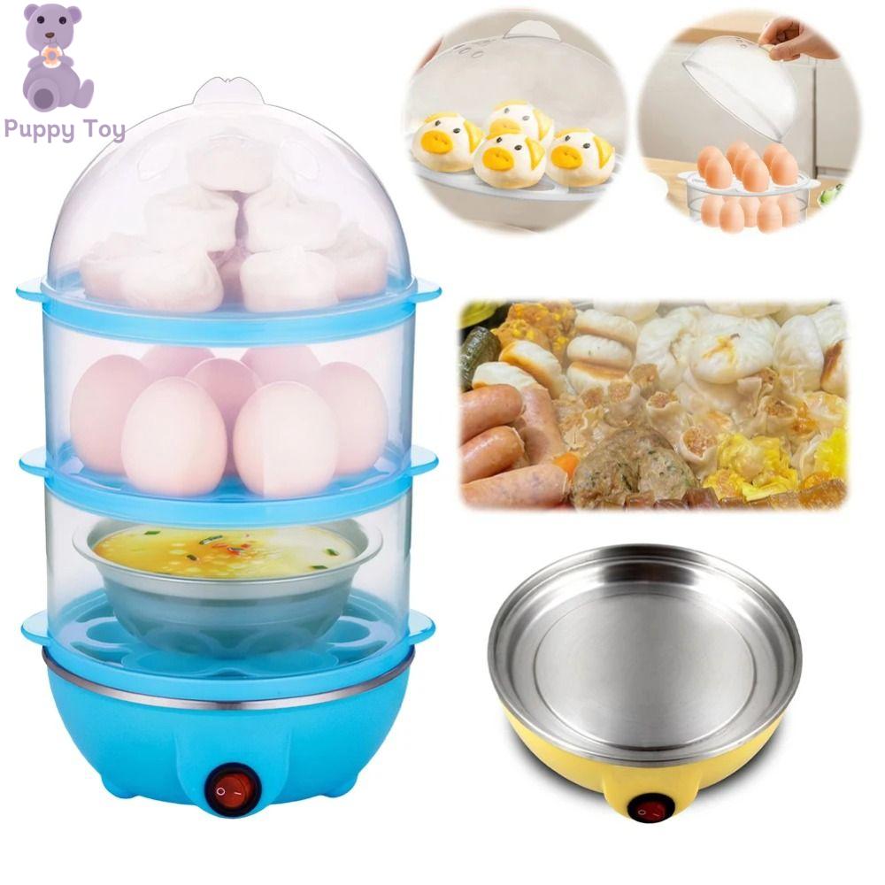 TESDFD Đa chức năng Nồi luộc trứng điện Tự động tắt Nhanh chóng Nồi hấp trứng Máy nấu ăn Di động Nồi luộc trứng Nồi hấp thực phẩm