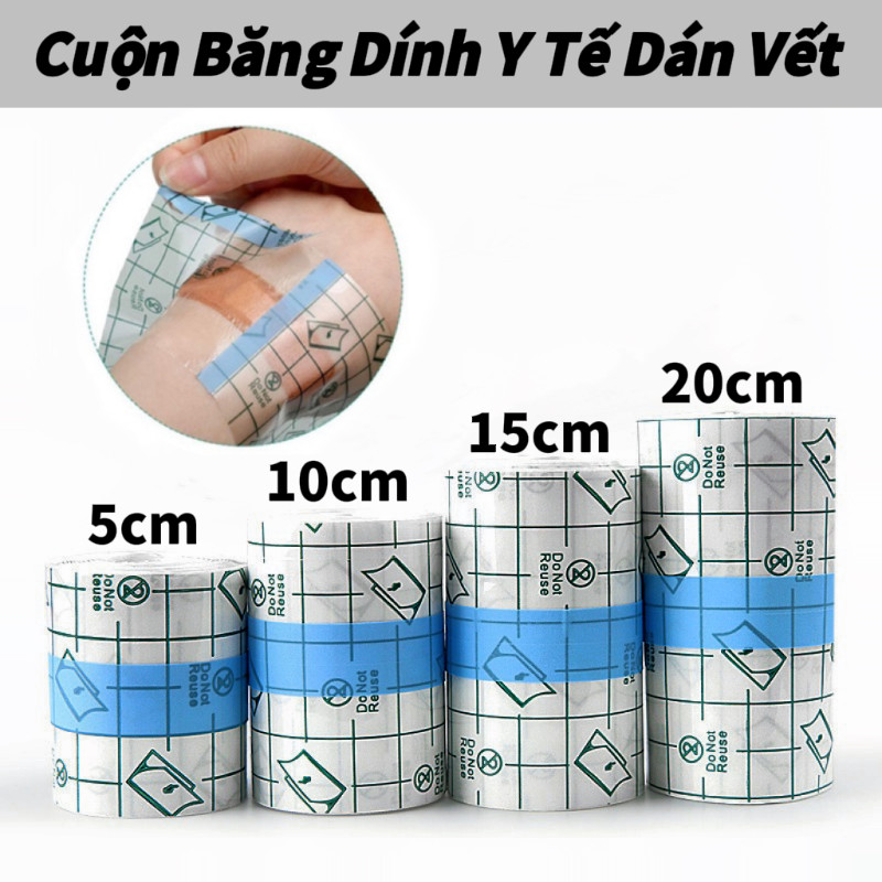 Allieuka Cuộn Băng Dính Y Tế Dán Vết ， Không thấm nước，Bảo vệ vết thương， Kích thước đầy đủ