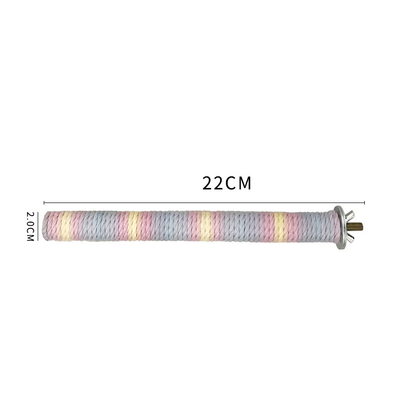 UNIKI Màu bông vẹt cực linh hoạt treo Clip Swing đầy màu sắc cá rô xoay thoải mái chim bông Dây đu vật nuôi cung cấp - 7