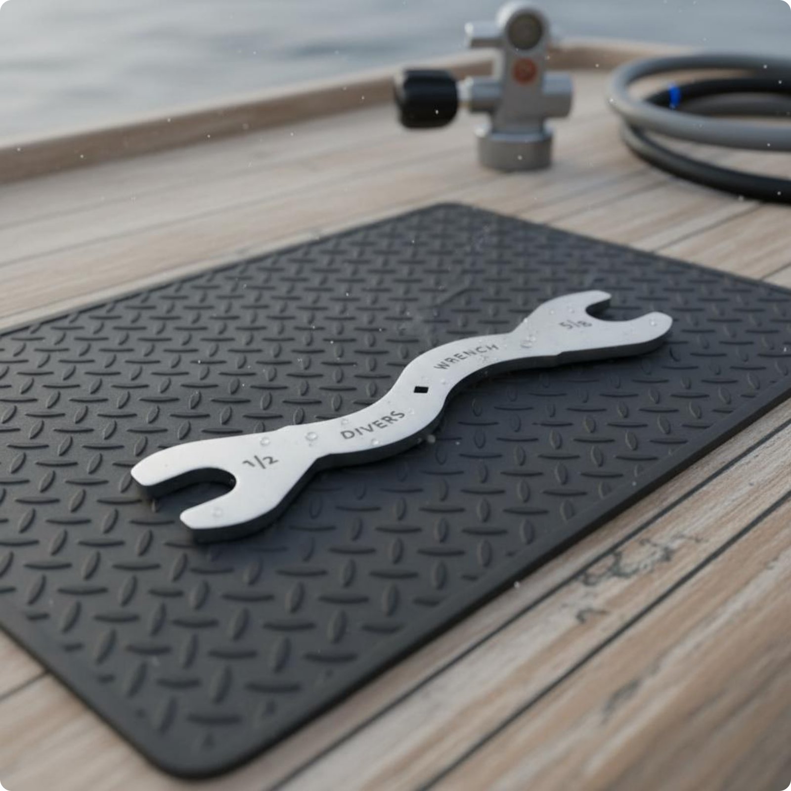 2 Pieces Multi-Size Diving Wrench Set Dive Wrench Set Metal Tool Precision Fit for Divers, Equipment Maintenance, Gear Repair