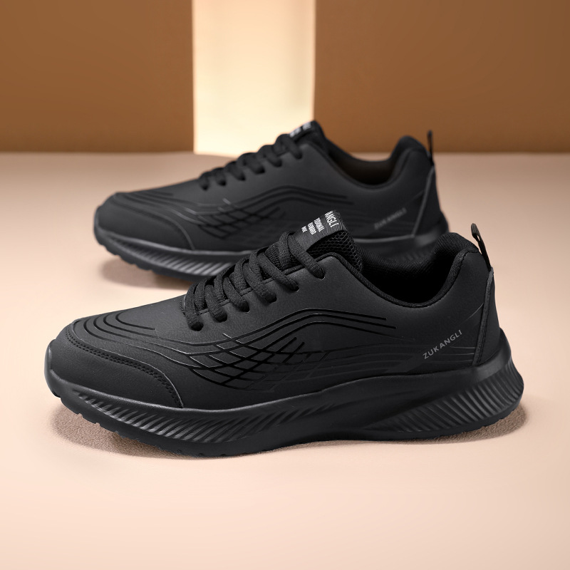 Men's Fashion Sneaker Shoes Sports Shoes Black Shoes for Men Casual Versatile Running Shoes Men's Shock-absorbing Lightweight Mesh Shoes - 3