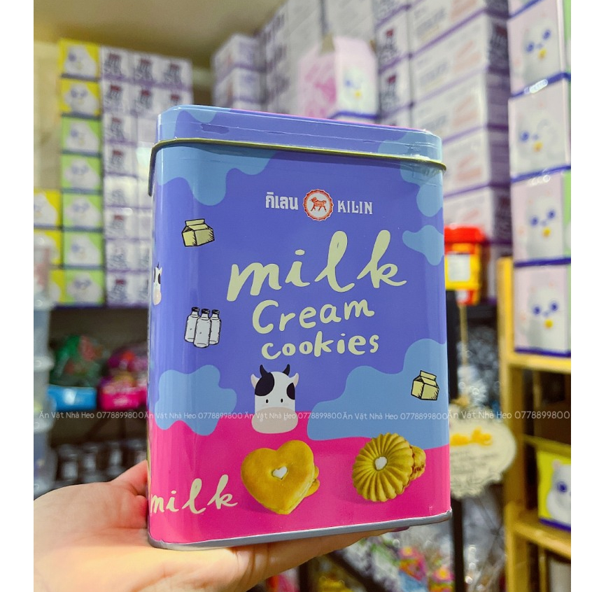 Bánh quy kem sữa Kilin Thái Lan hộp thiết 400g