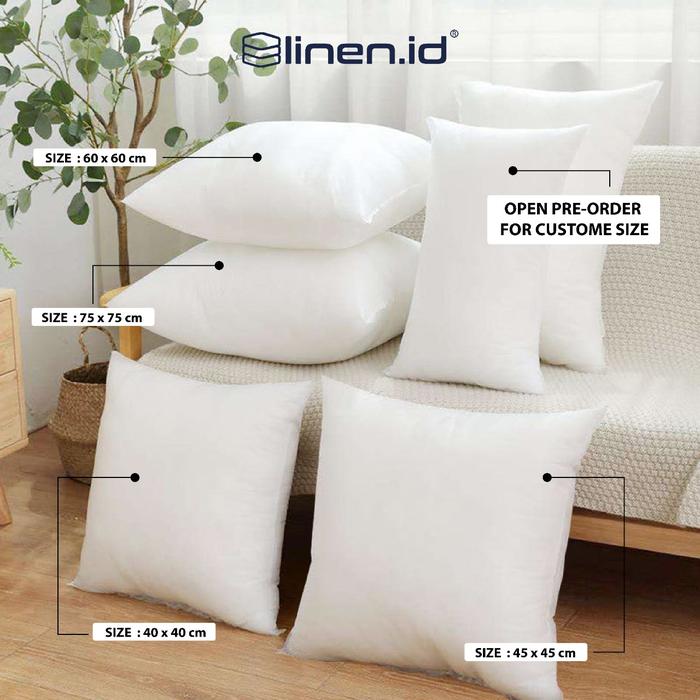 PROMO TERBATAS LINEN.ID | CUSHION INSERT MEDIUM/ BANTAL SOFA MEDIUM 30X30 S/D 50X50 | COD