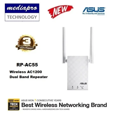 ASUS RP-AC55 Wireless-AC1200 Dual-Band Repeater for Easy Setup, AiMESH - 3 Years Local Warranty By Asus Singapore