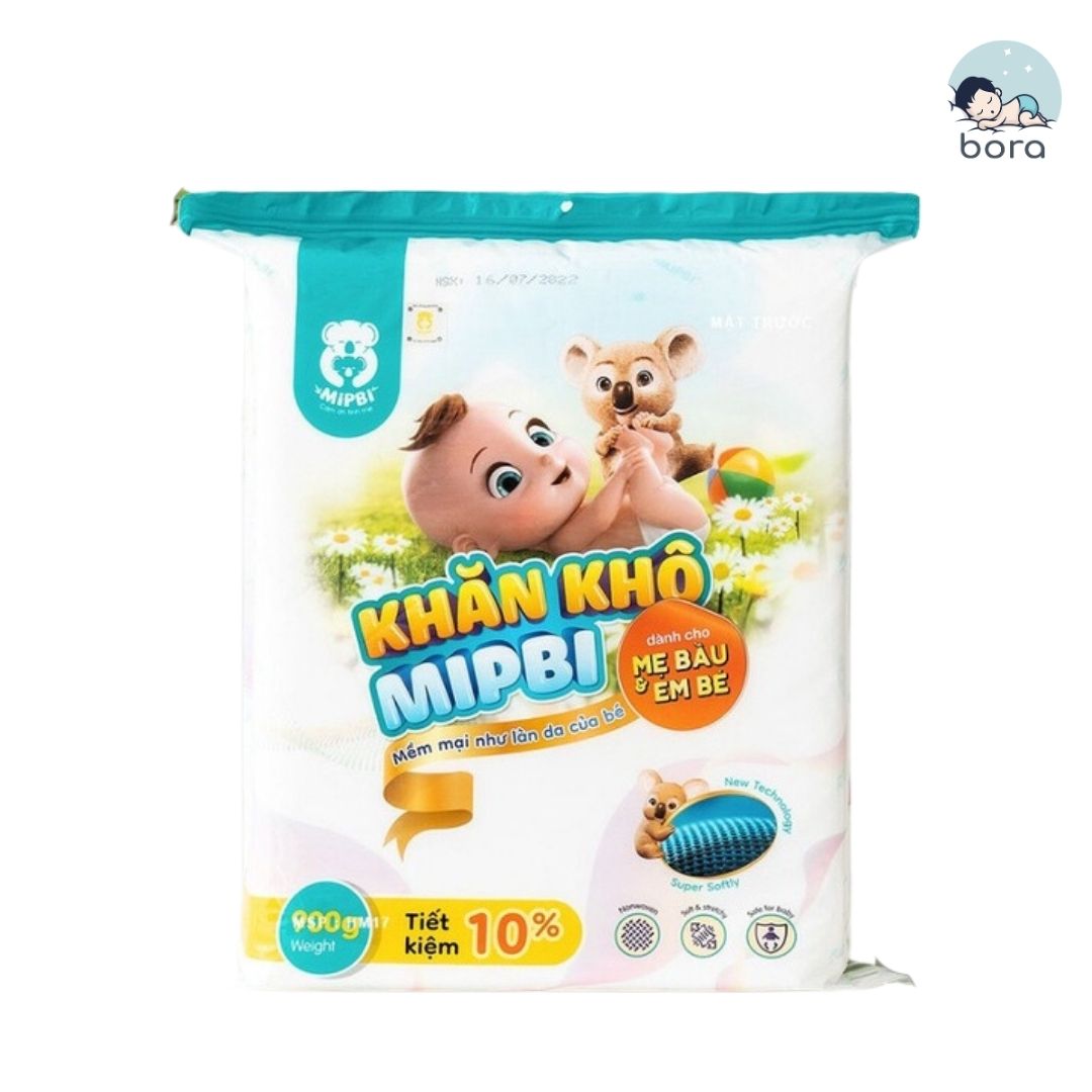 Khăn vải khô Mipbi chính hãng khăn khô đa năng cao cấp dành cho mẹ và bé