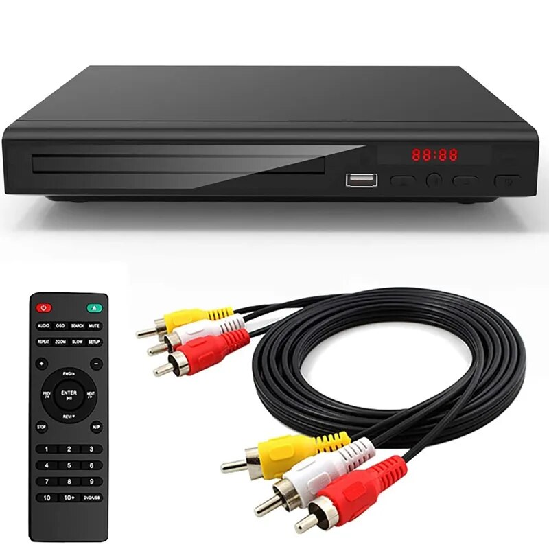 Ổ đọc DVD cho TV, tất cả các khu vực miễn phí đĩa đĩa DVD CD máy nghe nhạc AV đầu ra được xây dựng trong PAL NTSC đầu vào USB điều khiển từ xa