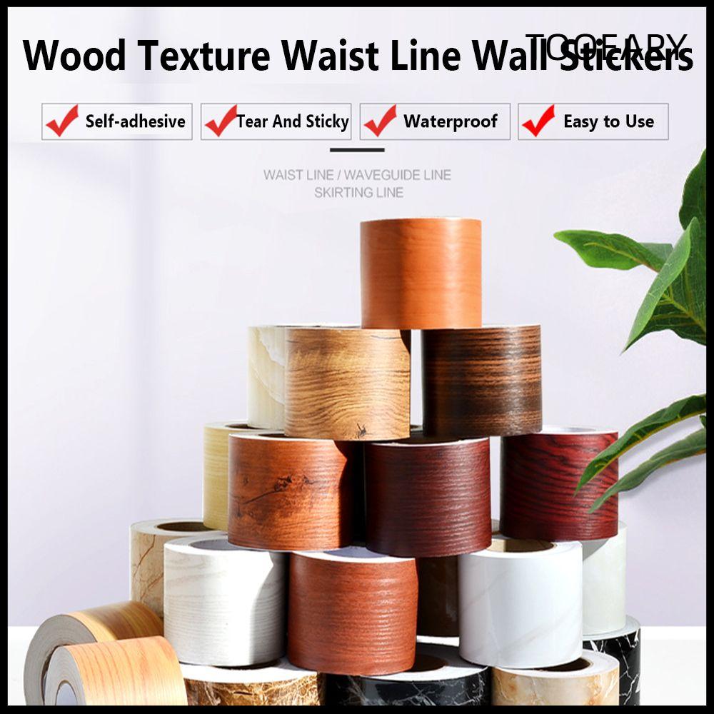 PVC Waterproof Vinyl Decals Skirting Line Waist Line Wallpaper Wood Wall Border Stickers Baseboard ราคา 60 บาท*ส่งฟรี