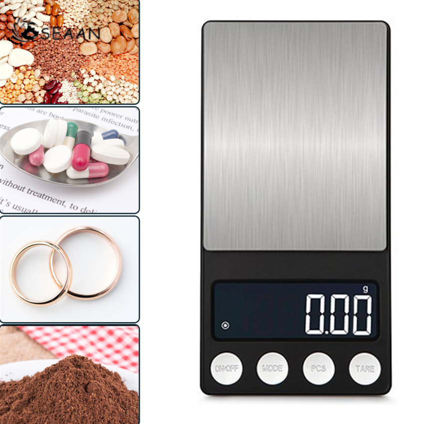 Kỹ thuật số Túi cân nhỏ chính xác 0.01g LCD đồ trang sức kim cương Vàng Phụ Kiện gram đối trọng quy mô cho nhà bếp 500g