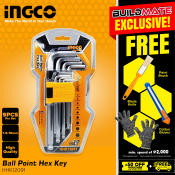 INGCO Ball Point Hex Key Set HHK12091