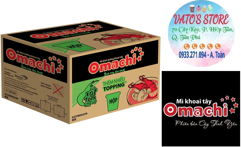 Thùng 24 ly mì Omachi dinh dưỡng xốt tôm chua cay 68g Combo 6 ly mì Omachi