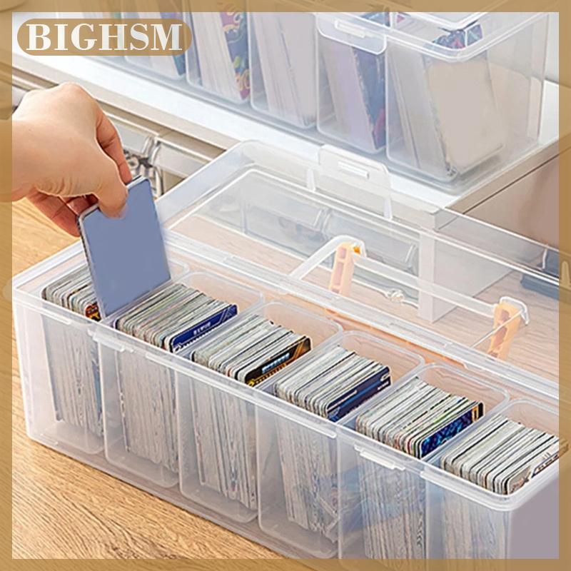 BIGHSM Rõ ràng kinh doanh Thẻ lưu trữ hộp chơi thẻ trường hợp tổ chức với hộp riêng biệt Acrylic thể thao thẻ container