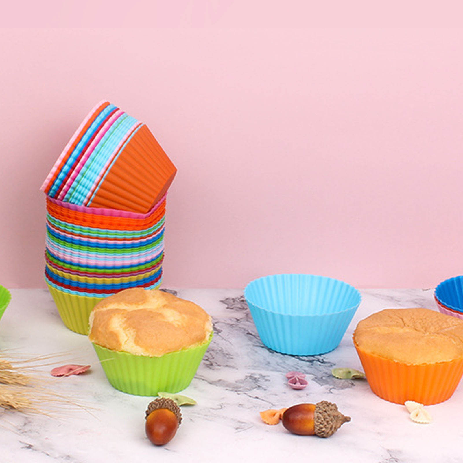 Cốc bánh muffin Silicone dùng cho thực phẩm ly nướng bánh bằng Silicone cho bữa tiệc