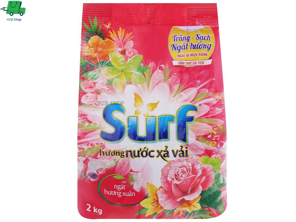 (Giá tốt) Bột Giặt Surf Hương Xả Vải túi 2kg