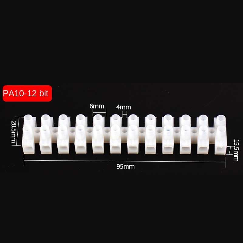 Đầu Nối Dây Nylon PA8-2,PA8-3,PA8-12,PA10-12,PA10-3,PA10-2,PA12-12,PA12-3,PA14-12,PA16-12 | 2-12 Vị Trí | PA10/PA12/PA14/PA16 | Đế Nối Điện | Hàng Chính Hãng - PA10-12