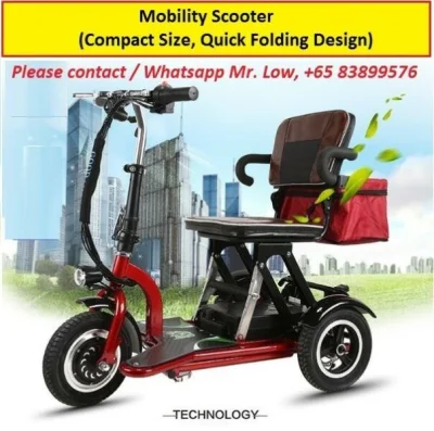 3 Wheels Mobility Scooter PMA Foldable