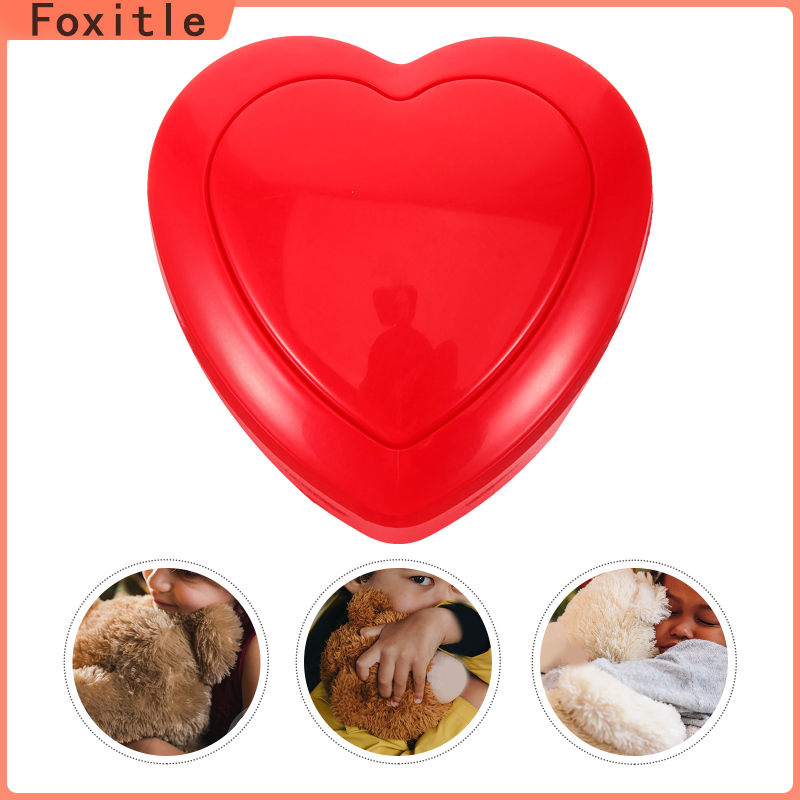 Foxitle Heartbeat Behavioral Aid Regular Sound Heartbeat Simulator Plush Toy Insets Heartbeat Box