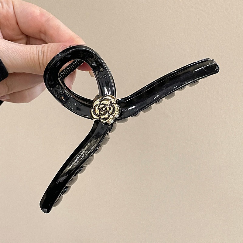 Đen đổ xô lấy Clip phụ nữ 2023 mới kẹp tóc trở lại đầu cuộn cá mập Clip mũ