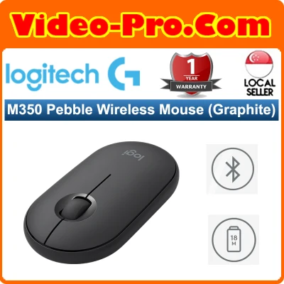 Logitech Pebble M350 Multiple Connections Silent Wireless Mouse (Bluetooth + USB Receiver)