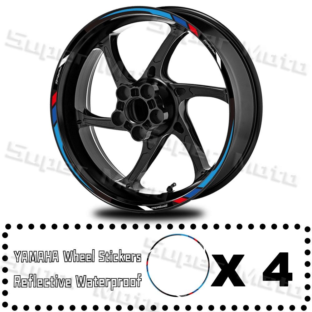 For YAMAHA XSR155 MT125 Exciter150 FZ25 YZF R3 R6 FZ6 FZ8 MT03 mt07 mtT09 Reflective Wheel Sticker H