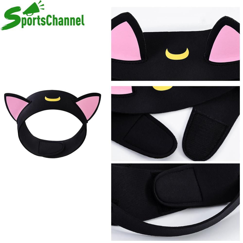 Tai Mèo 3Mm Neoprene Lặn Headband Có Thể Điều Chỉnh Ban Nhạc bảo vệ tóc Phim Hoạt Hình Mũ lặn Cho người lớn trẻ em