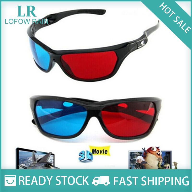 LF Wholesale✨Flash Sale ✨ แว่นตา3D สีแดงสีน้ำเงินสีดำสำหรับมิติ anaglyph TV ภาพยนตร์ DVD เกม ราคา 24 บาท*ส่งฟรี