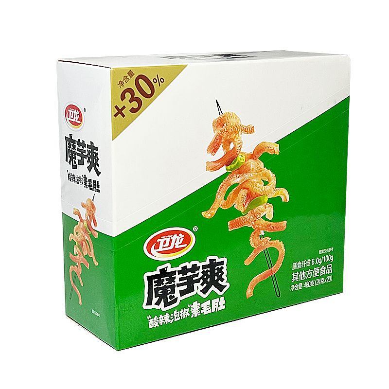 Bụng Lông Chay Konjac Shuang Weilong Silk Đóng Hộp 24 Ke Cay Cay Chua Cay Siêu Thị Đồ Ăn Nhẹ Đồ Ăn Nhẹ