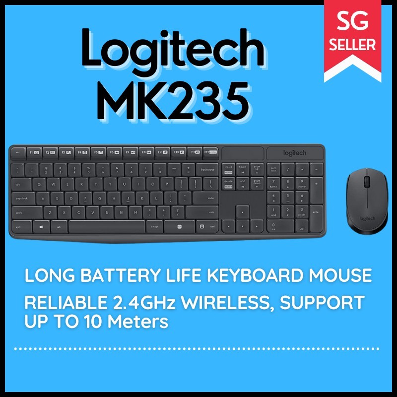 Logitech MK235 Wireless Keyboard and Mouse Singapore