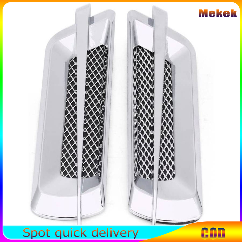 2 cái thông hơi xe ô tô lưới lỗ Bìa sợi carbon lưới bên khe thoát khí lượng mang Hình dán trang trí bộ phận sửa đổi