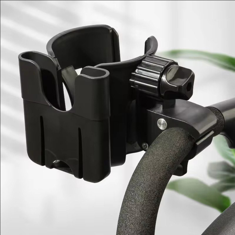 2-in-1 Universal Stroller Water Cup Holder with Phone Holder Baby Stroller Hook Hanger
