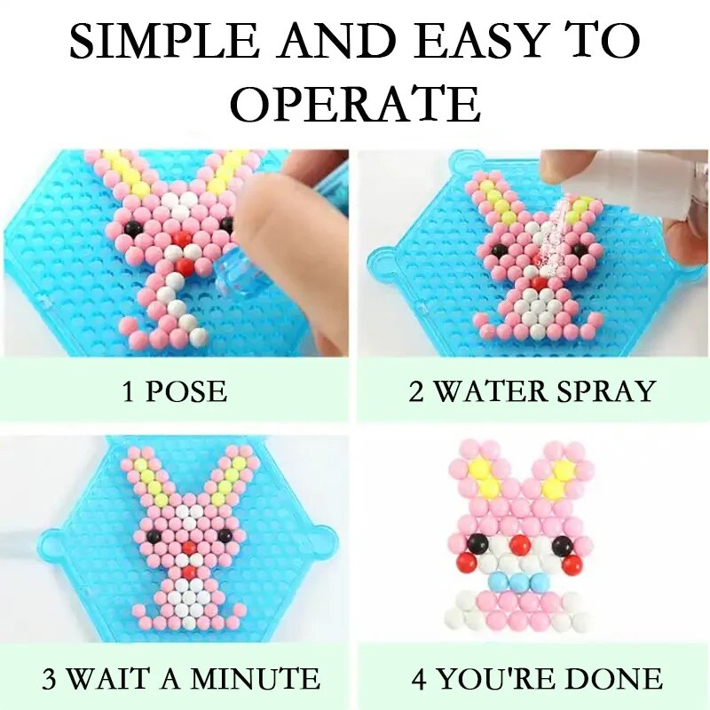 Tự Làm 36 Màu Sắc 11000 Pcs hạt nước Phun Perler Aqua hạt nở Giáo Dục Perlen Câu Đố Phụ Kiện Cho đồ chơi trẻ em