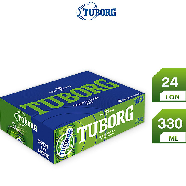 Thùng bia tuborg 24 lon 330 ml