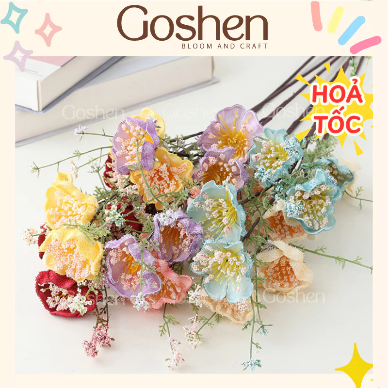 ngọc thinh 2026 Hoa Trà Gạo Cổ, một cành 60cm, Nhiều Màu, Trang Trí Nhà Cửa Decor, Hoa Để Bàn