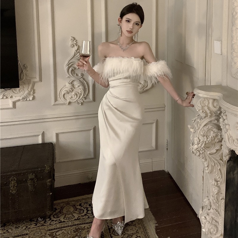 off shoulder white dress philippines Off-the-Shoulder Ruffle Hem Maxi Dress in White