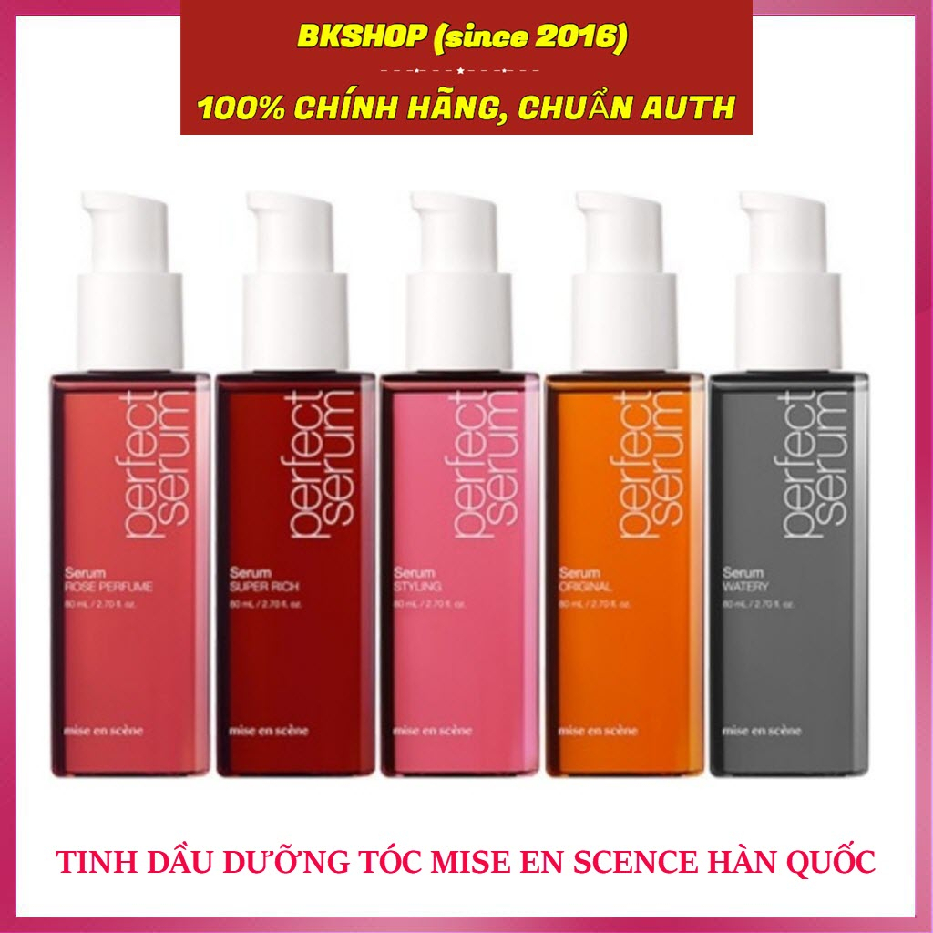 Tinh chất, dầu dưỡng tóc mise en scene perfect serum 80ml - giúp tóc mềm mượt, óng ả