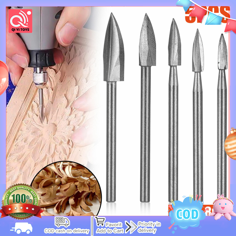 5 miếng khắc gỗ khắc mũi khoan tự làm khắc gỗ công cụ phụ kiện lý tưởng cho những người đam mê khắc gỗ