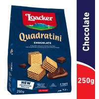 Loacker Quadratini Biscuit and Wafer Cookies - Chocolate 250G